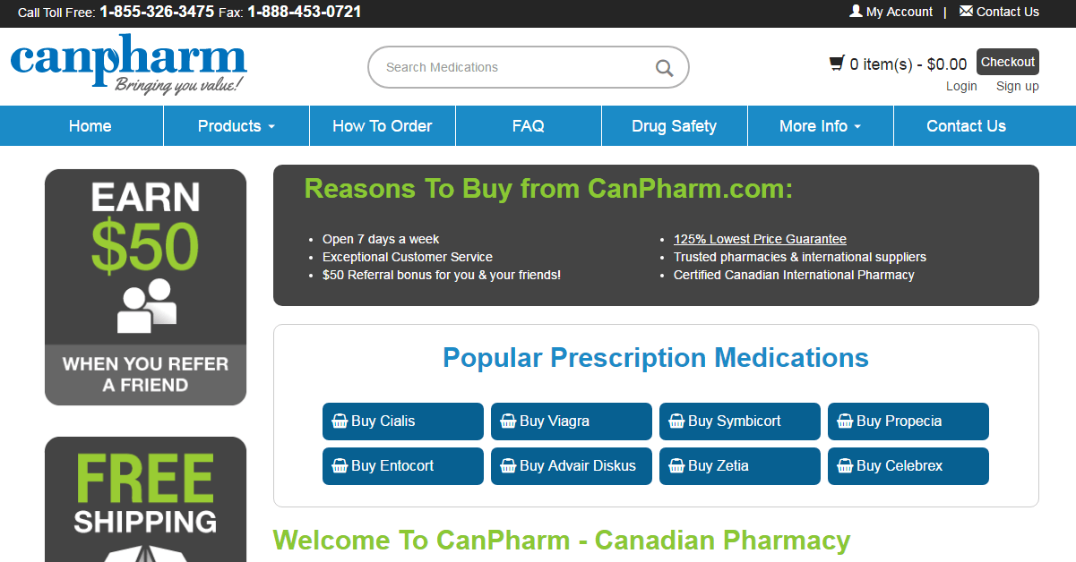 Canpharm.com Main Page